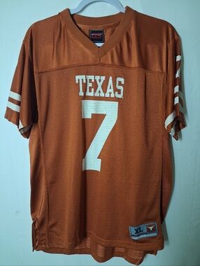 GS Texas Longhorns #7 Orange Mesh Football  Size XL Vintage Style